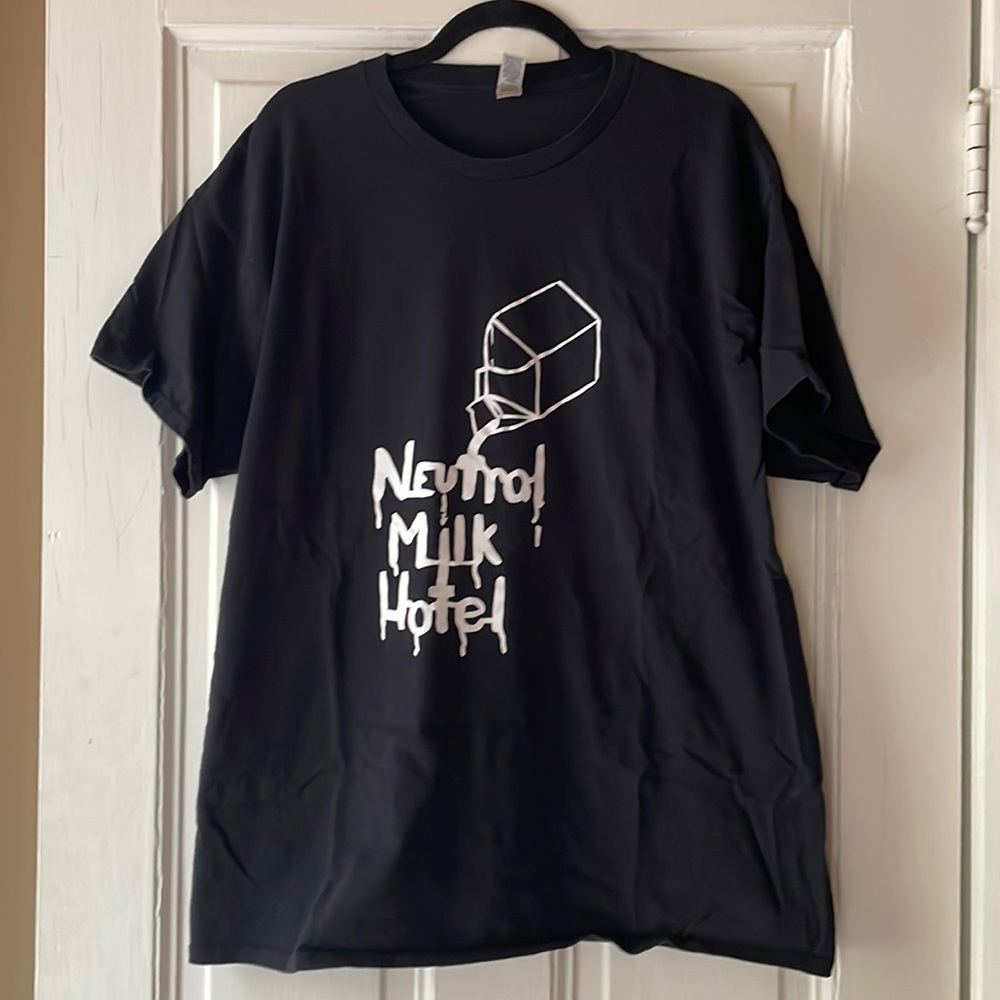 neutral milk hotel band t-shirt, black xl